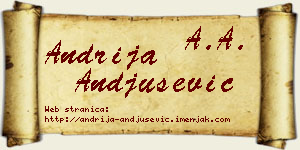 Andrija Anđušević vizit kartica